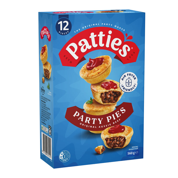 Patties 12pk Party Pies 6x560g