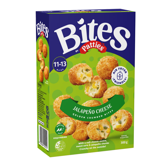 Bites By Patties Jalapeño Cheese golden crumbed bites 5x300g