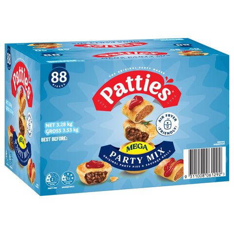 Patties 88pk Mega Party Pack 1x3280g