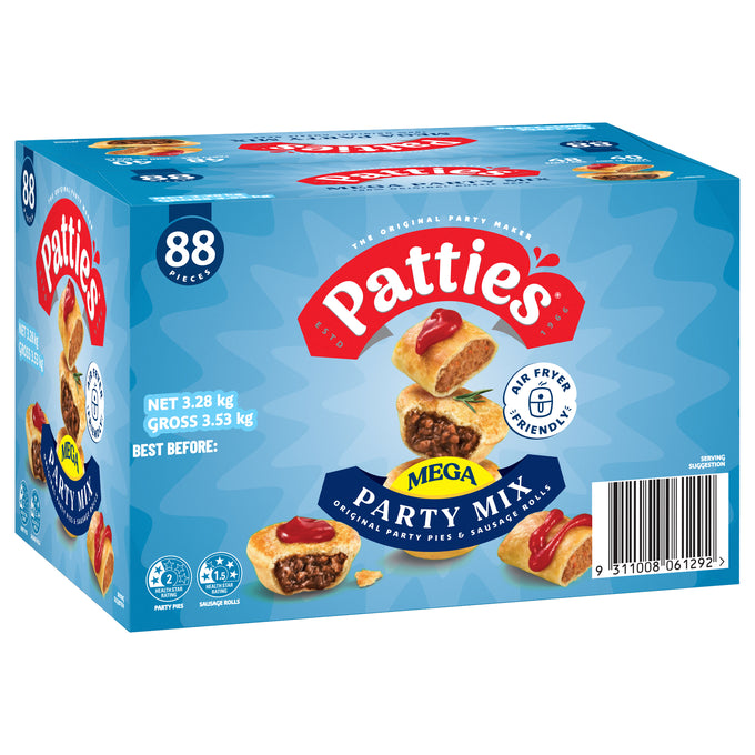 Patties 88pk Mega Party Pack 1x3280g