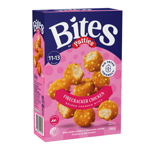 Bites By Patties Firecracker Chicken Golden Crumbed Bites